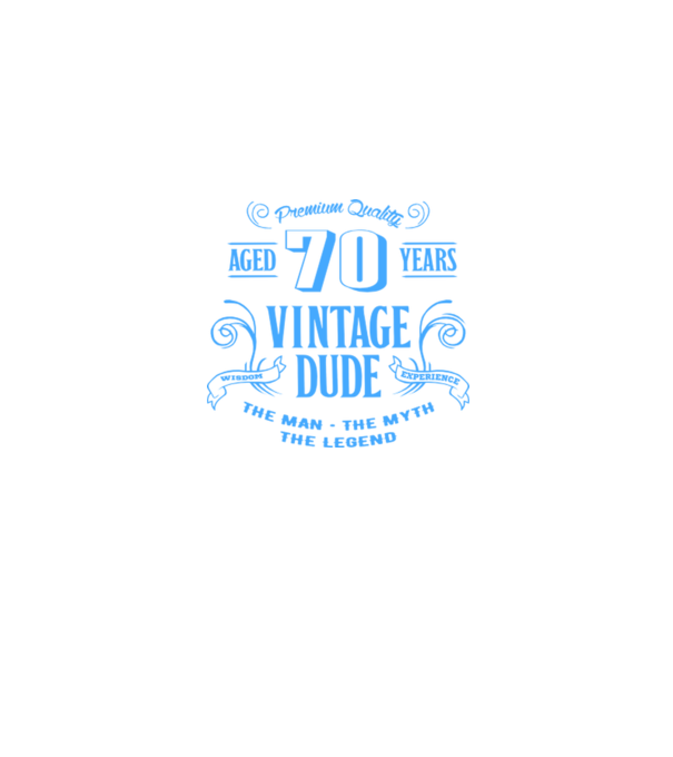 Vintage Dude - 70 model albastru regal pe tricou