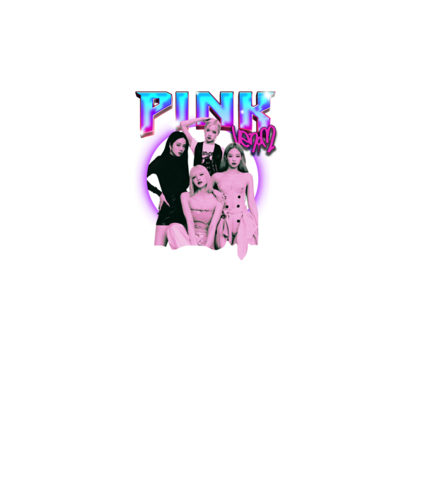 BLACKPINK pink venom model negru pe tricou