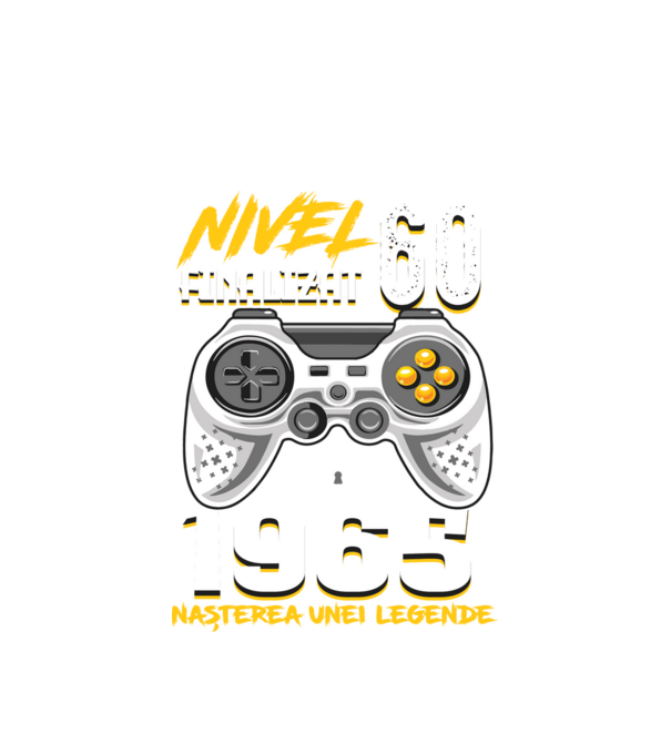 Nivel Finalizat 60 model alb pe tricou