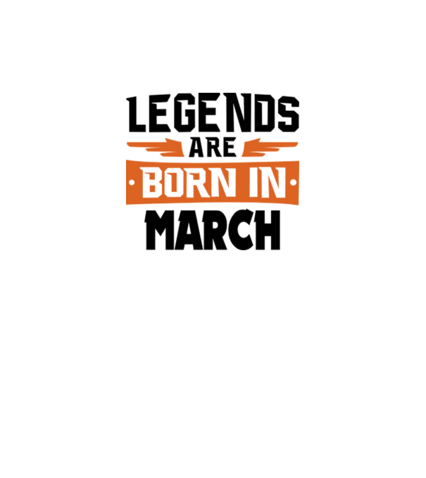 Legends are born in March model galben neon pe tricou