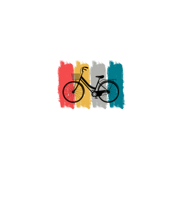 Retro city bike model negru pe tricou