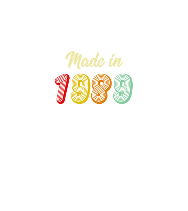 made in 1989 retro model negru pe tricou