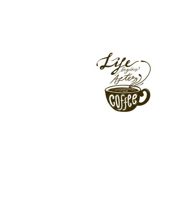 Life begins after coffee model galben neon pe tricou
