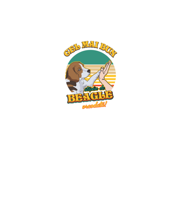 Cel mai bun stăpân de beagle vreodată! model turcoaz pe tricou