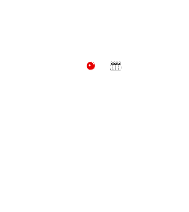 Bowling EKG model negru pe tricou
