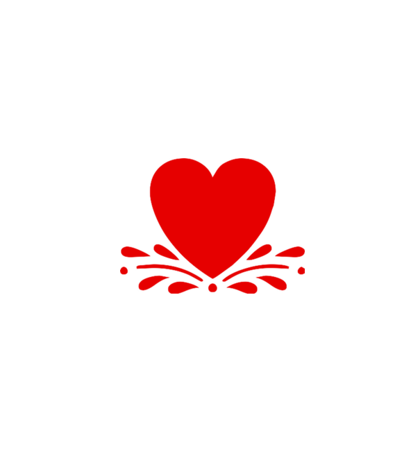 inimă Valentine model alb pe tricou