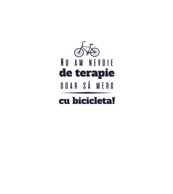 nu am nevoie de terapie, doar să merg cu bicicleta model gri pe tricou
