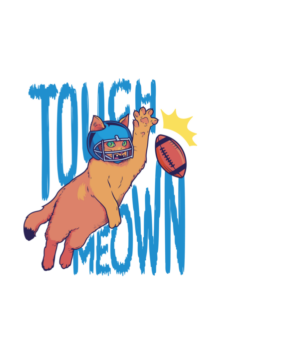 Touch Meow model negru pe tricou