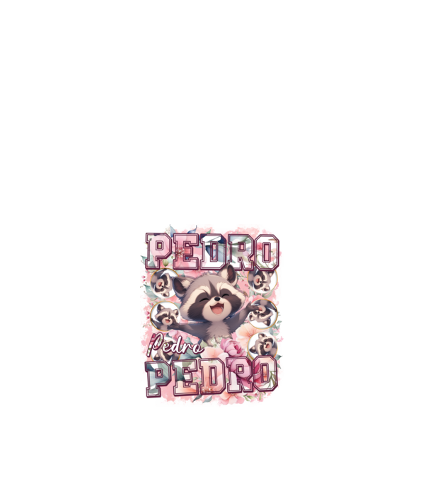 Girly Pedro model alb pe tricou