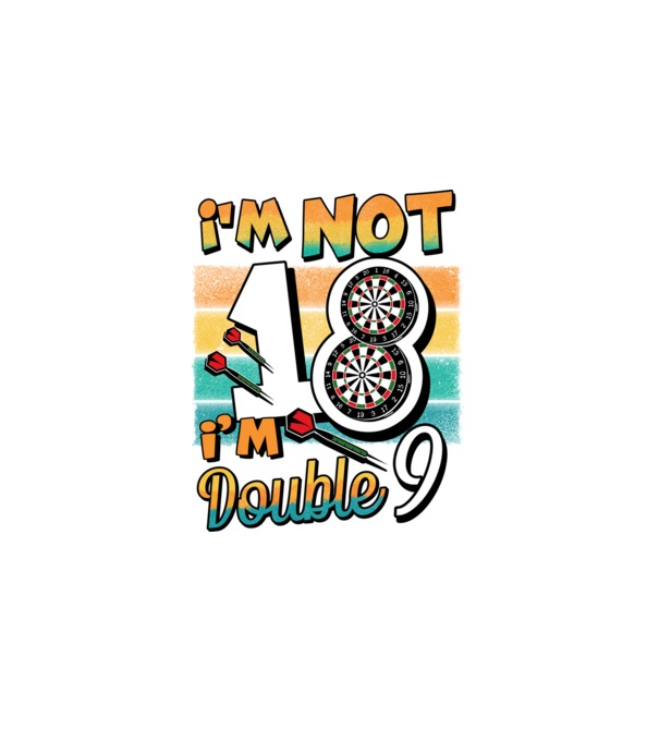 Darts Birthday 18 years old model negru pe tricou