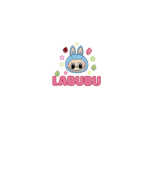 Labubu model negru pe tricou