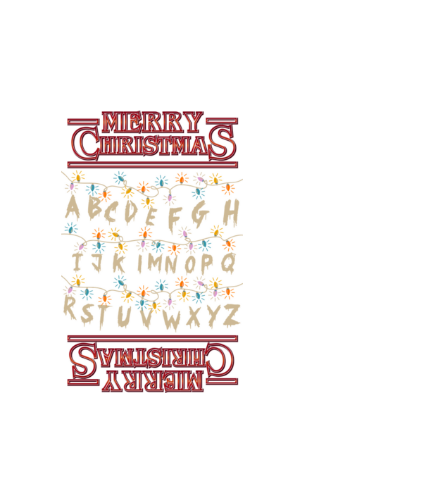 merry christmas upside down model alb pe tricou