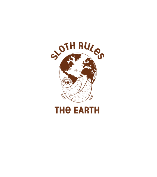 Sloth rules the world model alb pe tricou