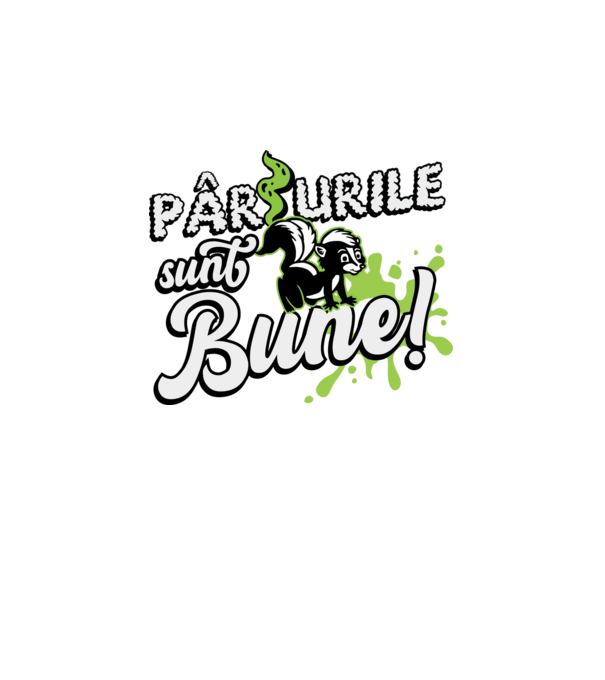 Pârțurile sunt bune model negru pe tricou