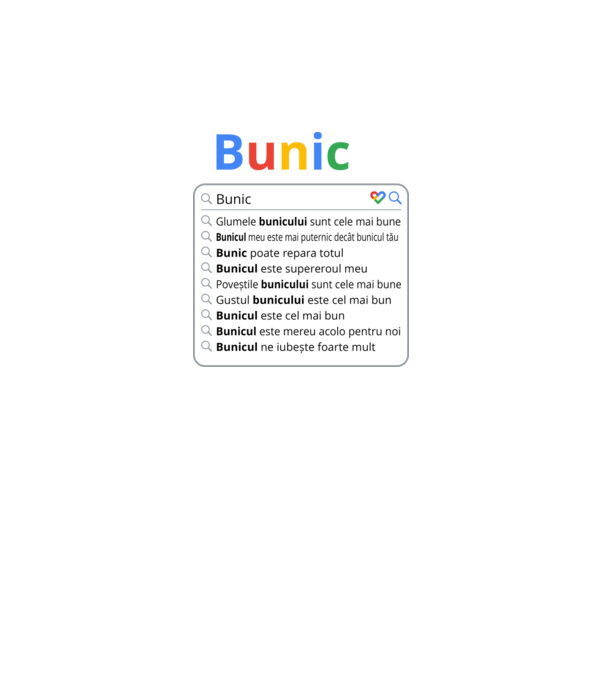 căutare Google Bunic model negru pe tricou