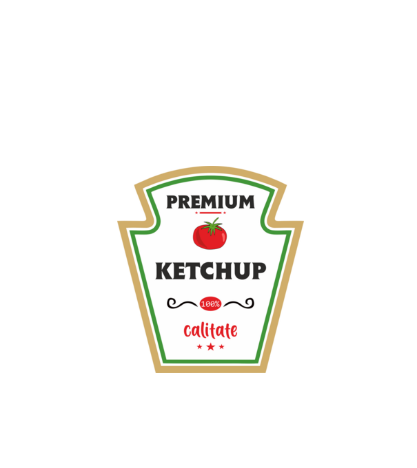 ketchup premium - calitate model roșu pe tricou