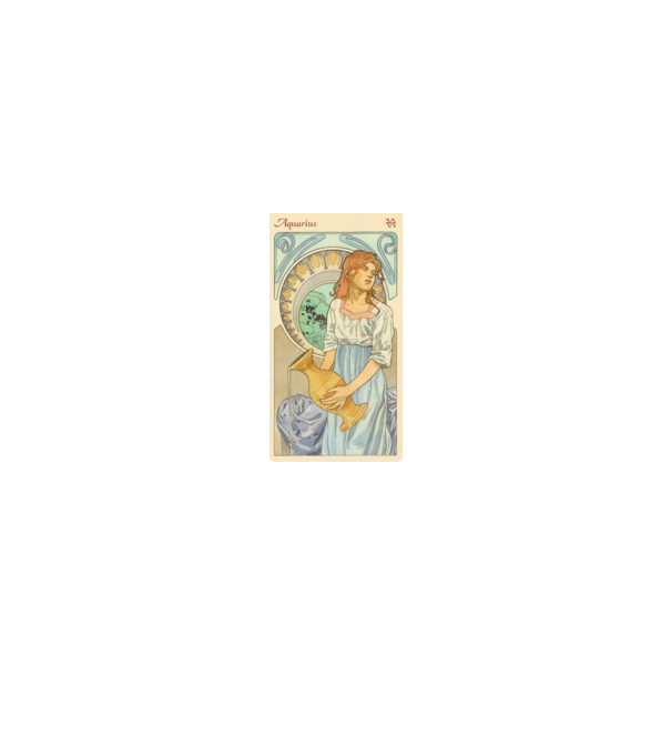 Horoscop Tarot VARSATOR model alb pe tricou