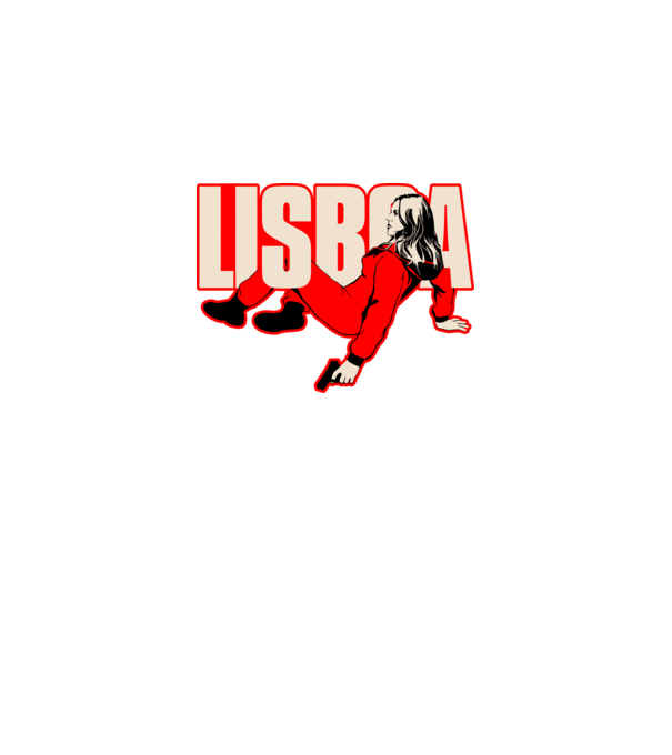 lisboa la casa de papel model negru pe tricou