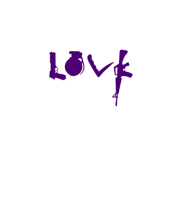 Lovegun model alb pe tricou