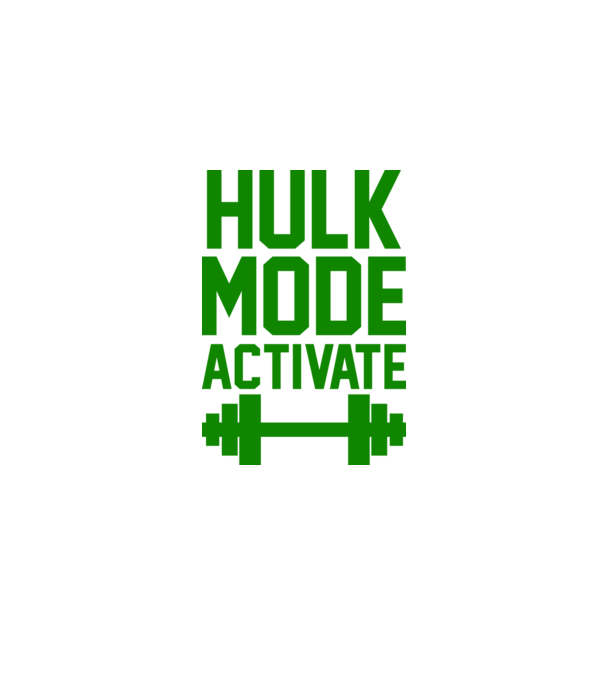 Hulk mode model alb pe tricou