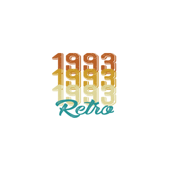 Retro 1993 model negru pe tricou