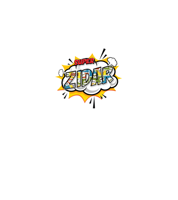 Super Zidar model alb pe tricou