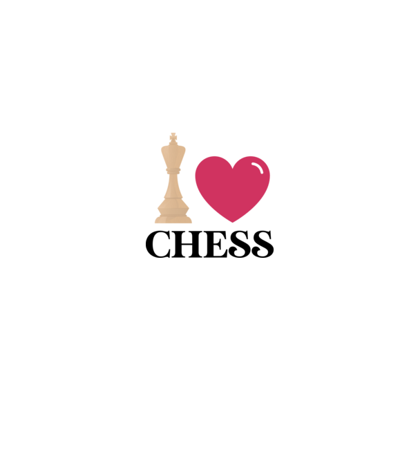 Love chess model alb pe tricou