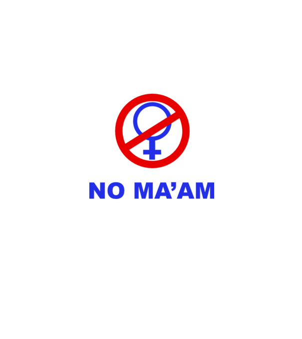 No maam eleje model alb pe tricou