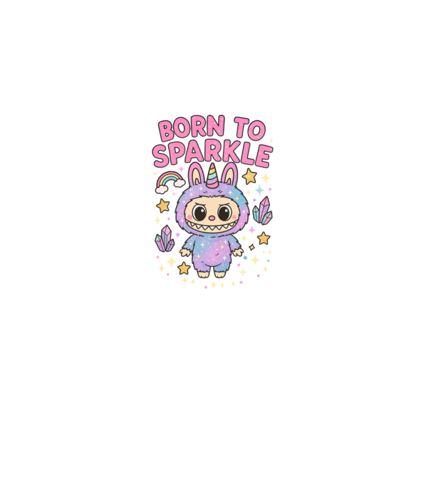 Born to sparkle model negru pe tricou