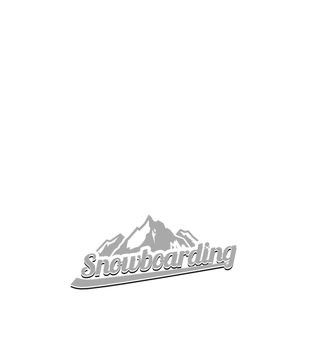 Snowboarding model alb pe tricou