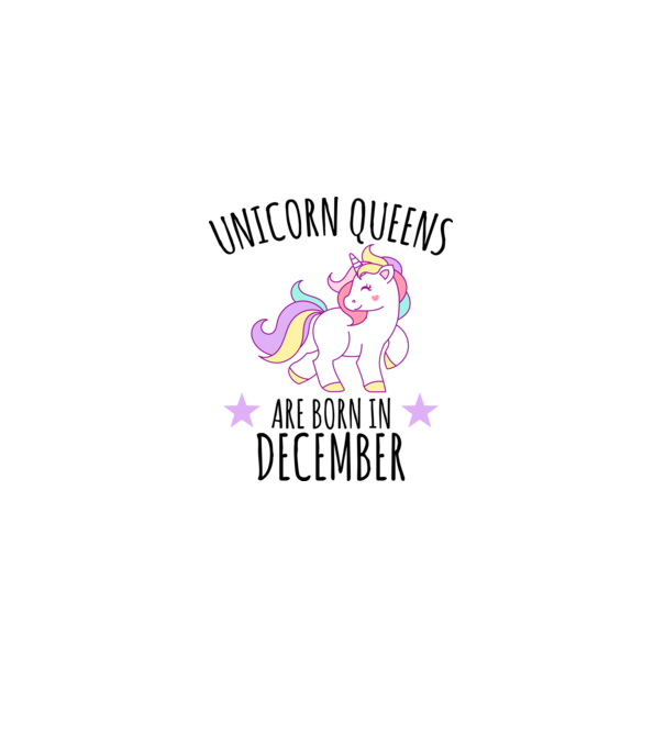 Unicorn Queens are born - December model alb pe tricou