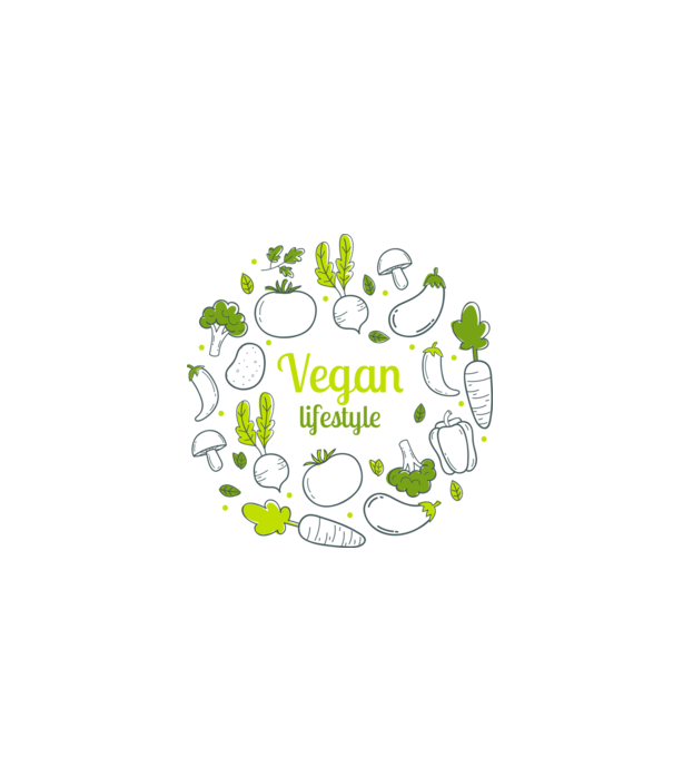 vegan lifestyle model alb pe tricou