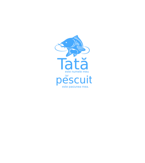 Tată este numele meu, iar pescuitul este pasiunea mea model negru pe tricou