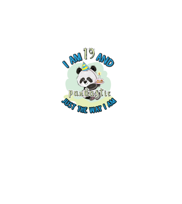 PANDASTIC 19 model alb pe tricou