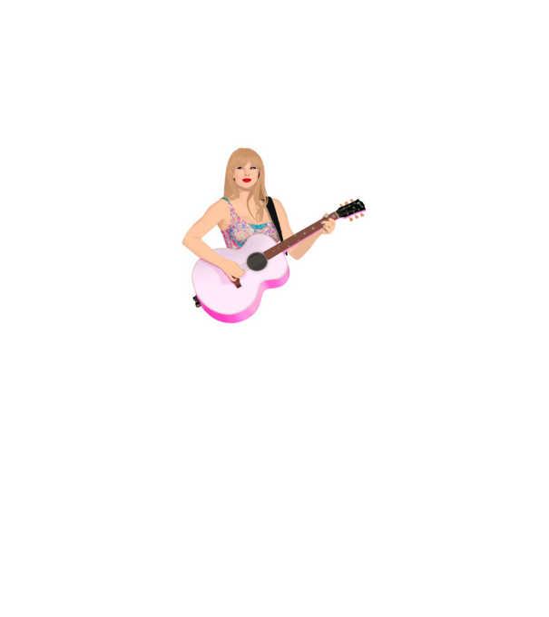 Taylor Swift pink model alb pe tricou
