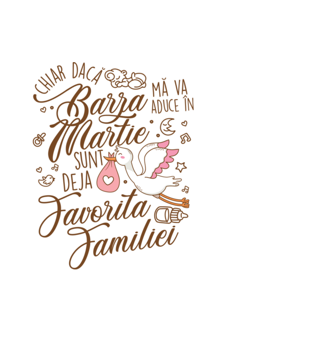 Favorita familiei MARTIE model albastru deschis pe tricou