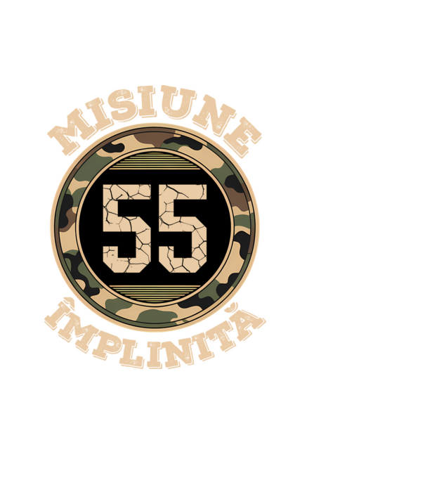 Misiune împlinită 55 model negru pe tricou
