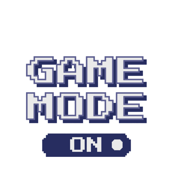 Gamer - Game mode on model alb pe tricou