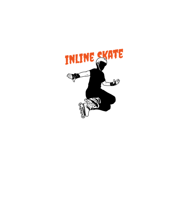TR inlineskate model negru pe tricou