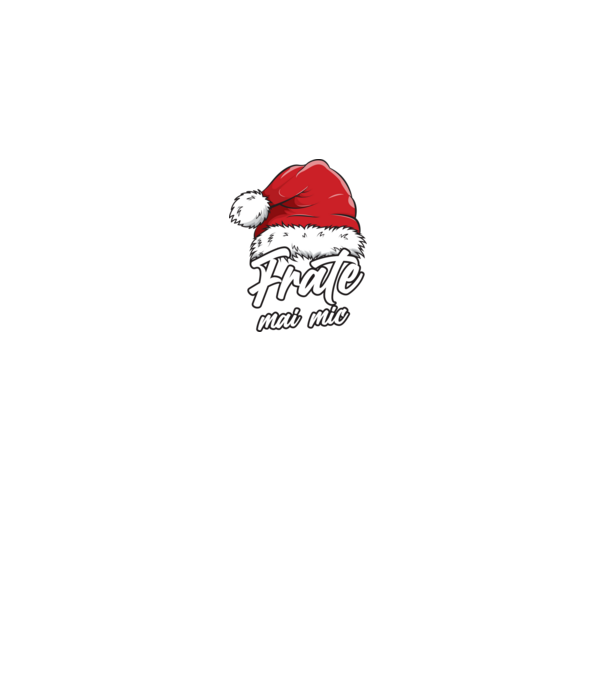 frate mai mic Santa Hat model gri pe tricou