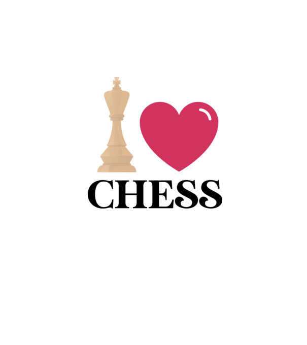 Love chess model alb pe tricou