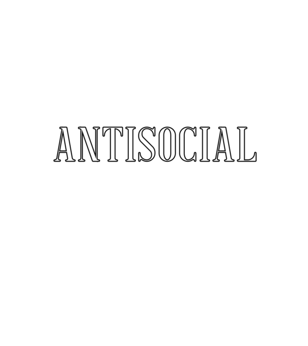 Antisocial model negru pe tricou