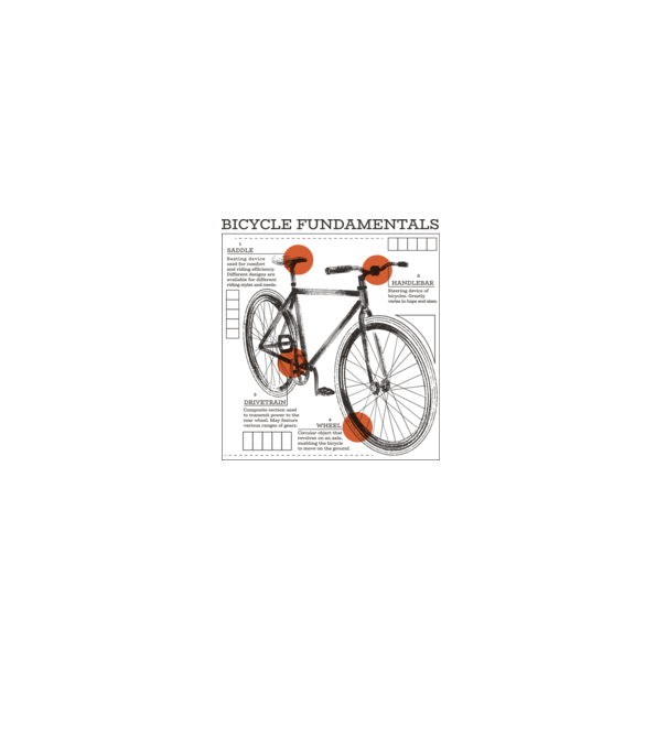 Bicycle fundamentals model gri pe tricou