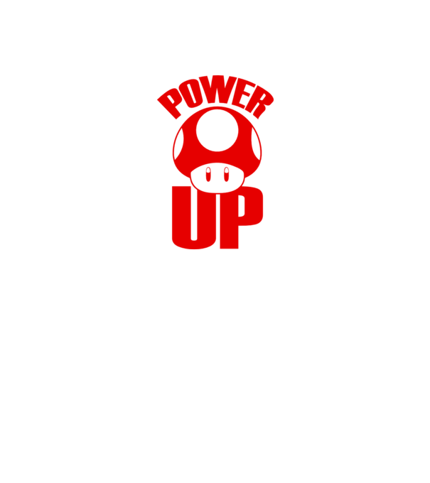 Power up model nisipiu pe tricou