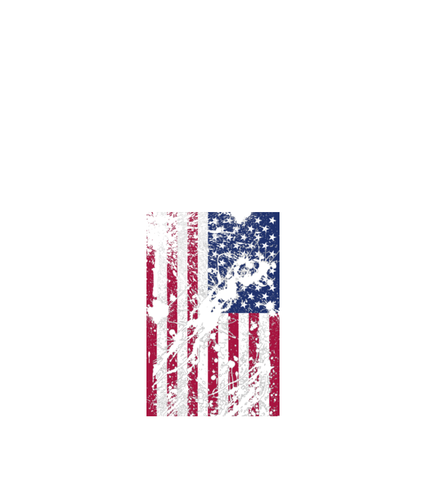 ripped flag U.S. model alb pe tricou