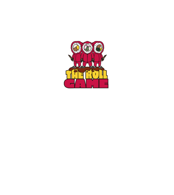 the roll game squid game model alb pe tricou