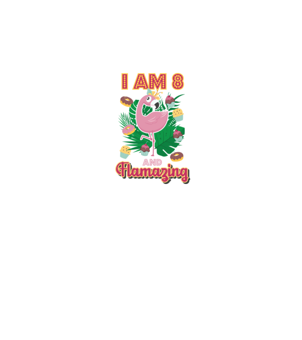 FLAMAZING Birthday 8 Years old model alb pe tricou
