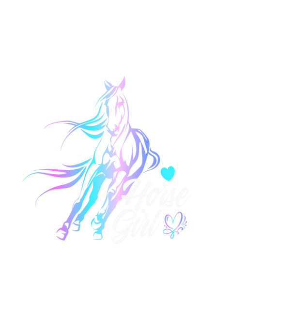 Horse girl 2 model negru pe tricou