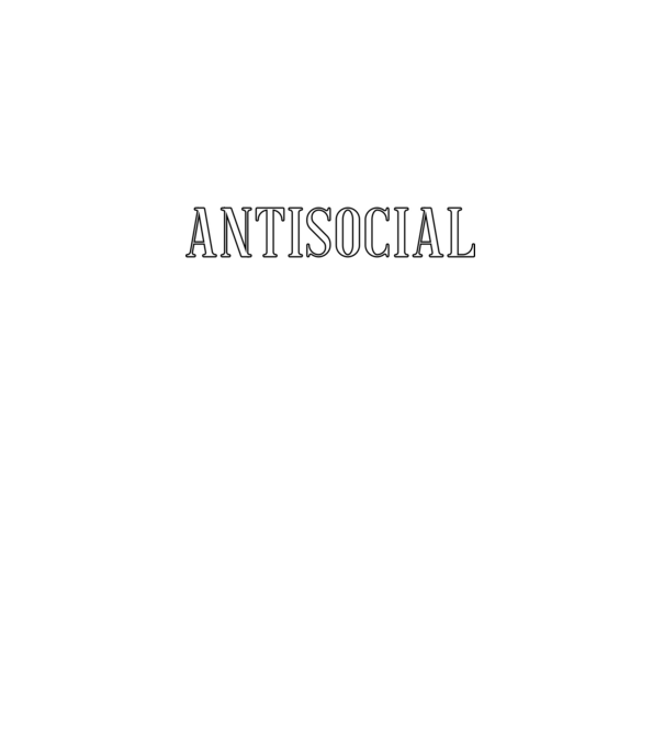 Antisocial model negru pe tricou