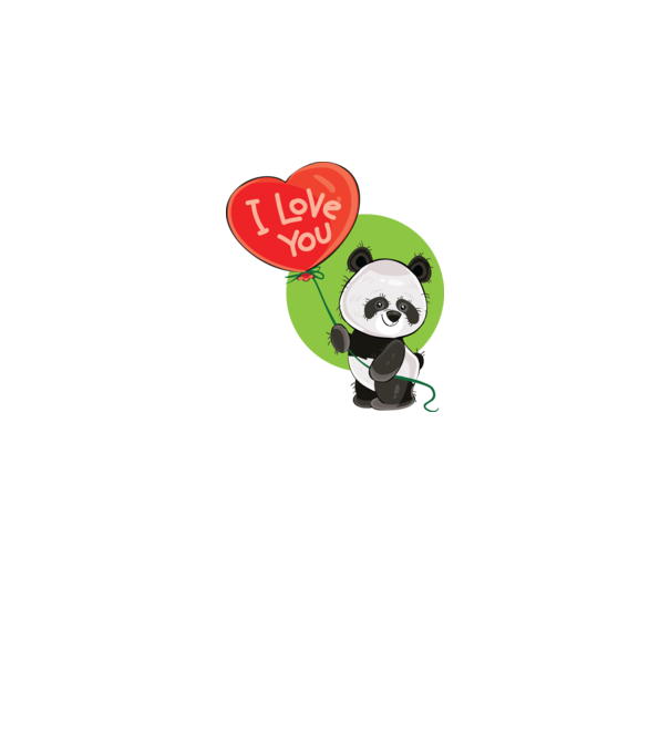dragoste panda model alb pe tricou